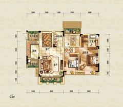 古川上苑4室2厅3卫178.06平户型