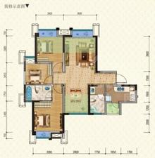 和裕欧景3室2厅1卫92.53平户型