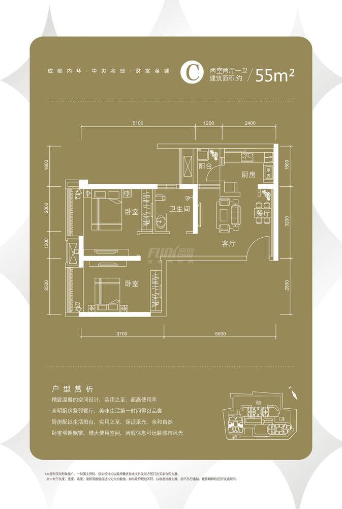 C两室两厅一卫