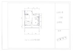 山水涧1期1室1厅1卫49.68平户型