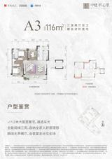 中建匠心里1期 3室2厅2卫 116.00平米