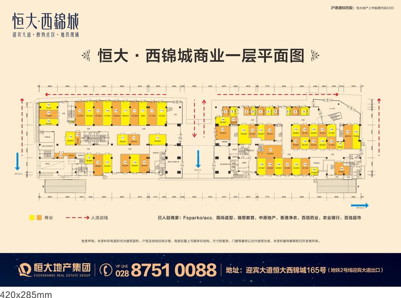 西锦城商业平面图